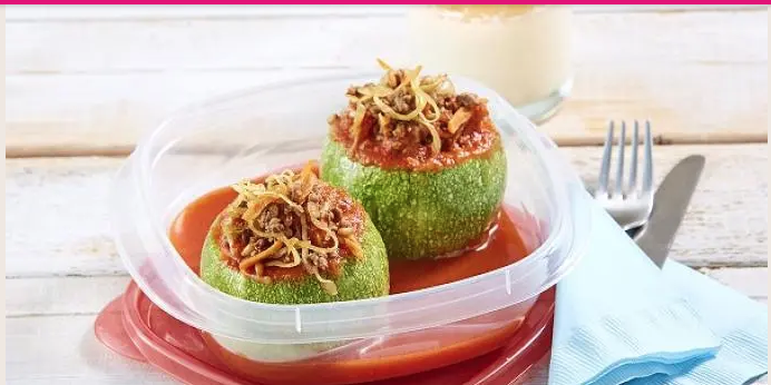 LONCHE GODÍN CALABACITAS RELLENAS DE CARNE
