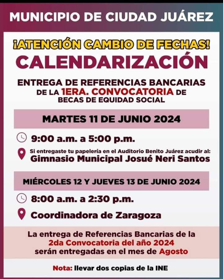 ATENCIÓN, HABRÁ ENTREGA DE BECAS ESTE&nbsp;MES