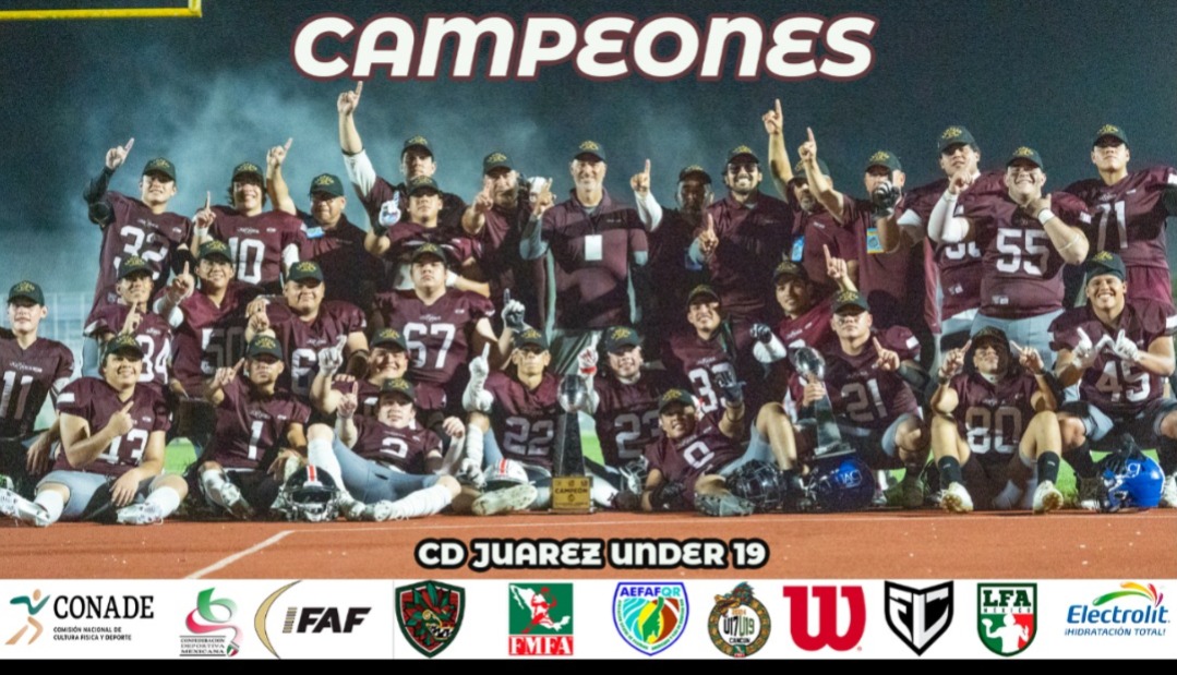 JUARENSES QUEDAN CAMPEONES NACIONALES EN FUTBOL AMERICANO.