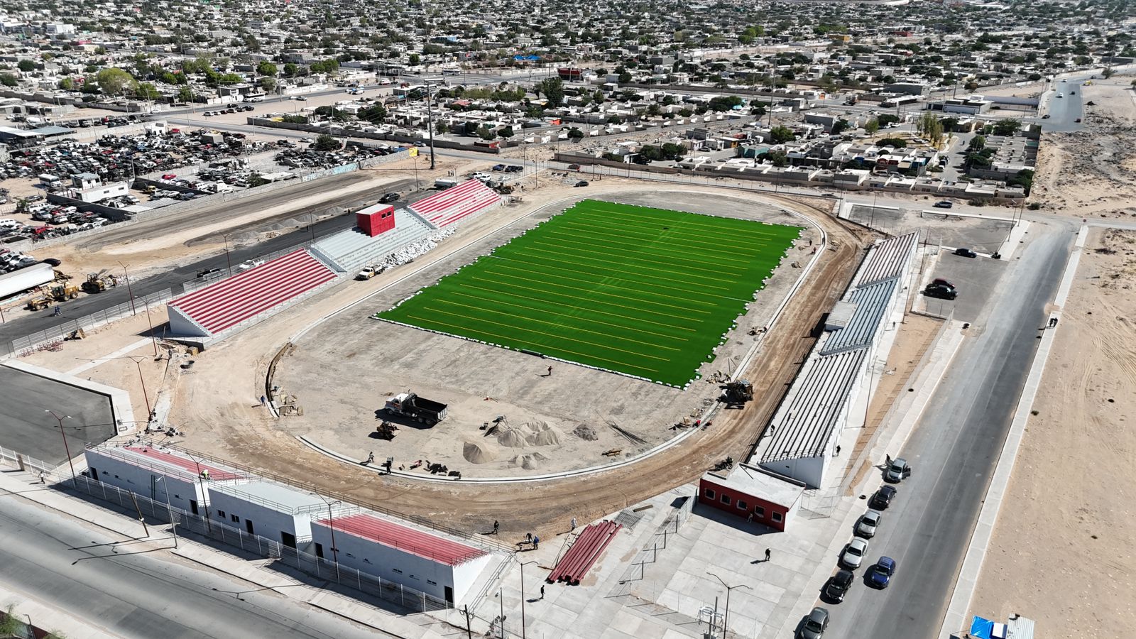 AVANZA A UN 88% LA CONSTRUCCIÓN DEL ESTADIO 8 DE&nbsp;DICIEMBRE.