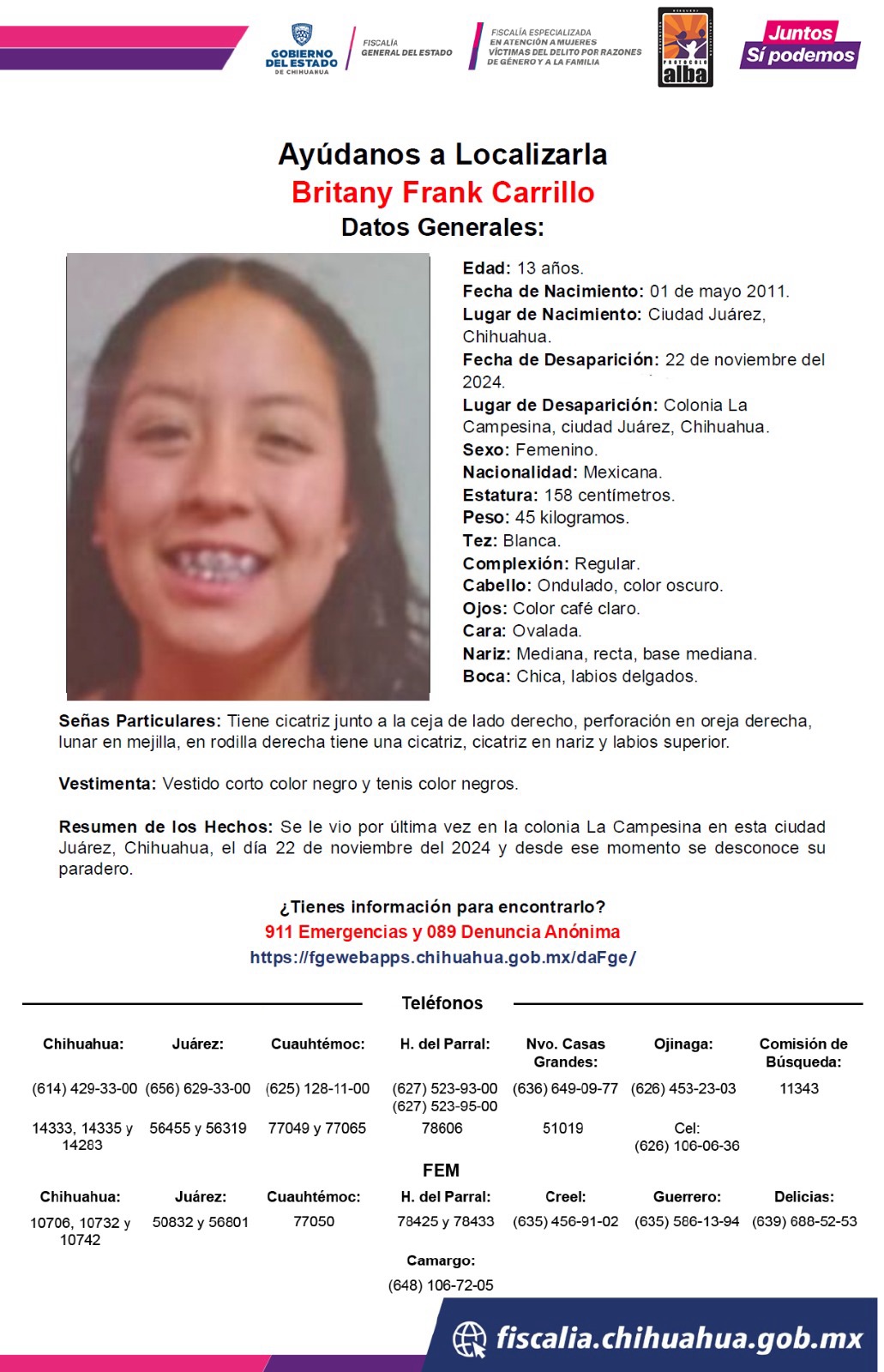 ¡SE PIDE APOYO PARA LOCALIZAR A BRITANY DE 13 AÑOS! 😰🚨