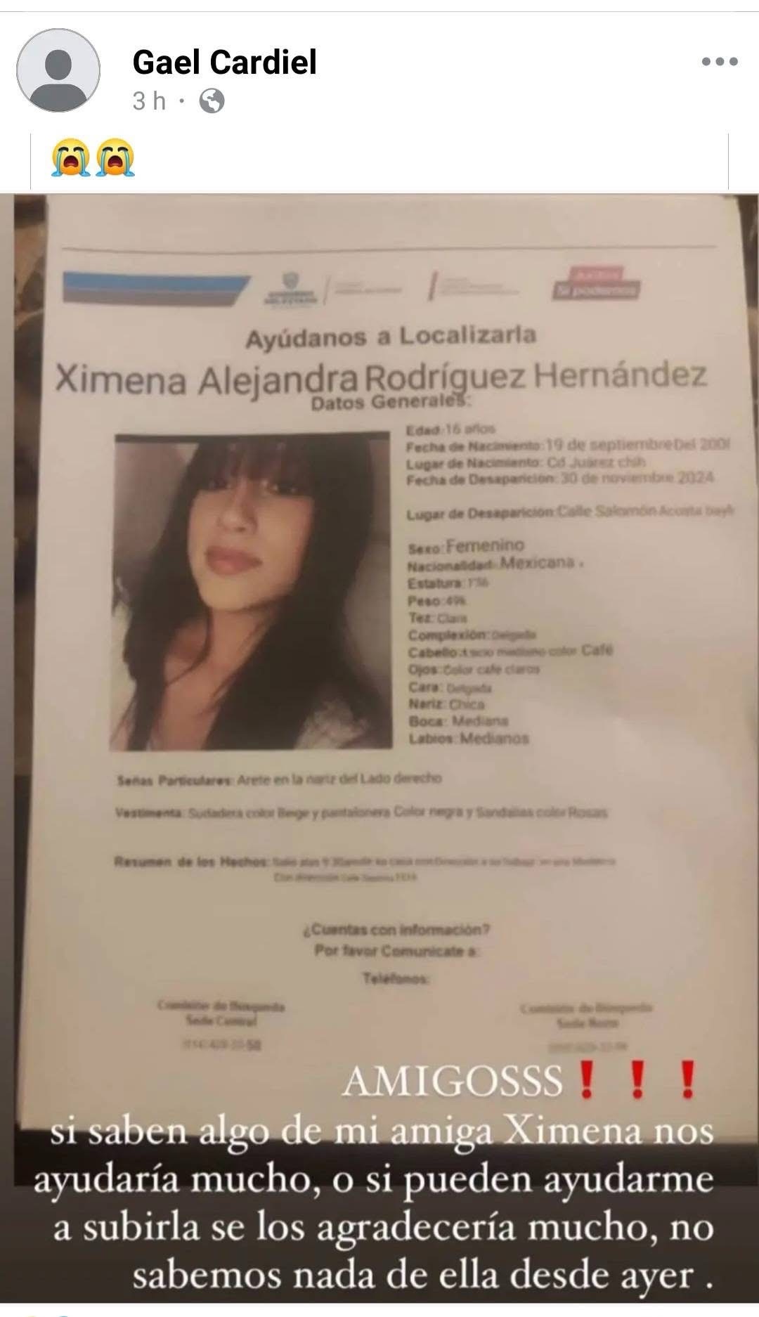 ¡PIDEN APOYO, NO SABEN NADA DE SU AMIGA! 😨