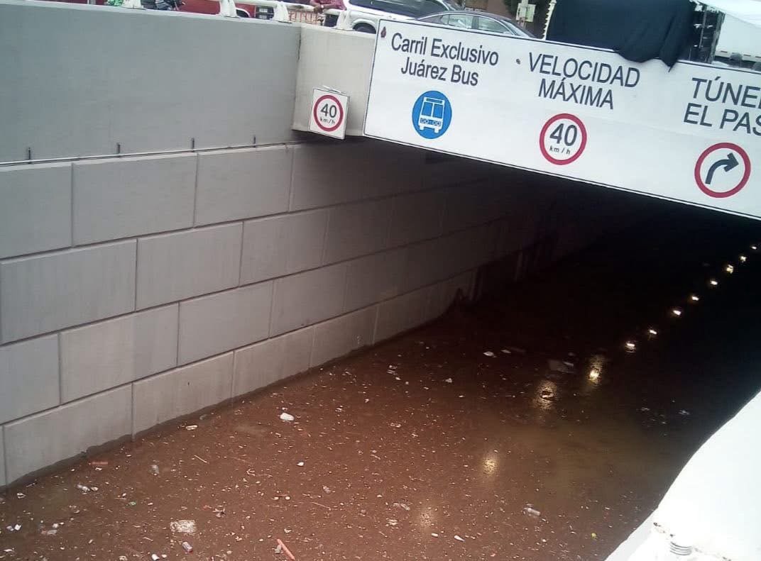 CIERRE TEMPORAL DE ESTACIONES DEL JUÁREZBUS EN ZONA CENTRO POR INUNDACIONES