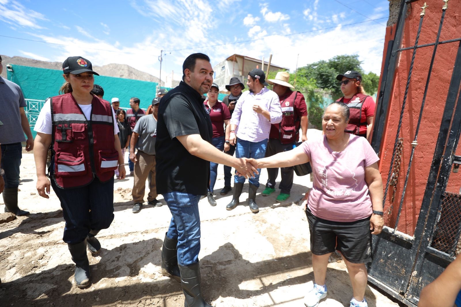 ALCALDE VISITA ZONA AFECTADA POR LLUVIAS EN JUÁREZ