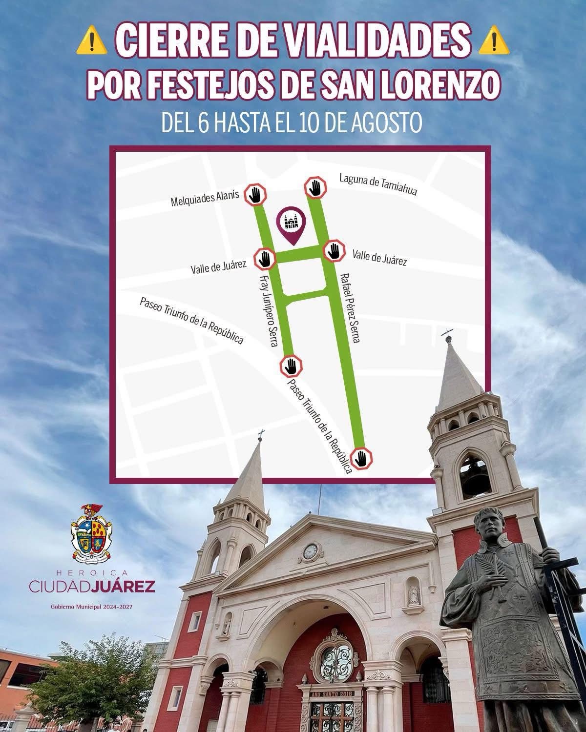 SEGURIDAD VIAL ANUNCIA CIERRES EN SAN LORENZO