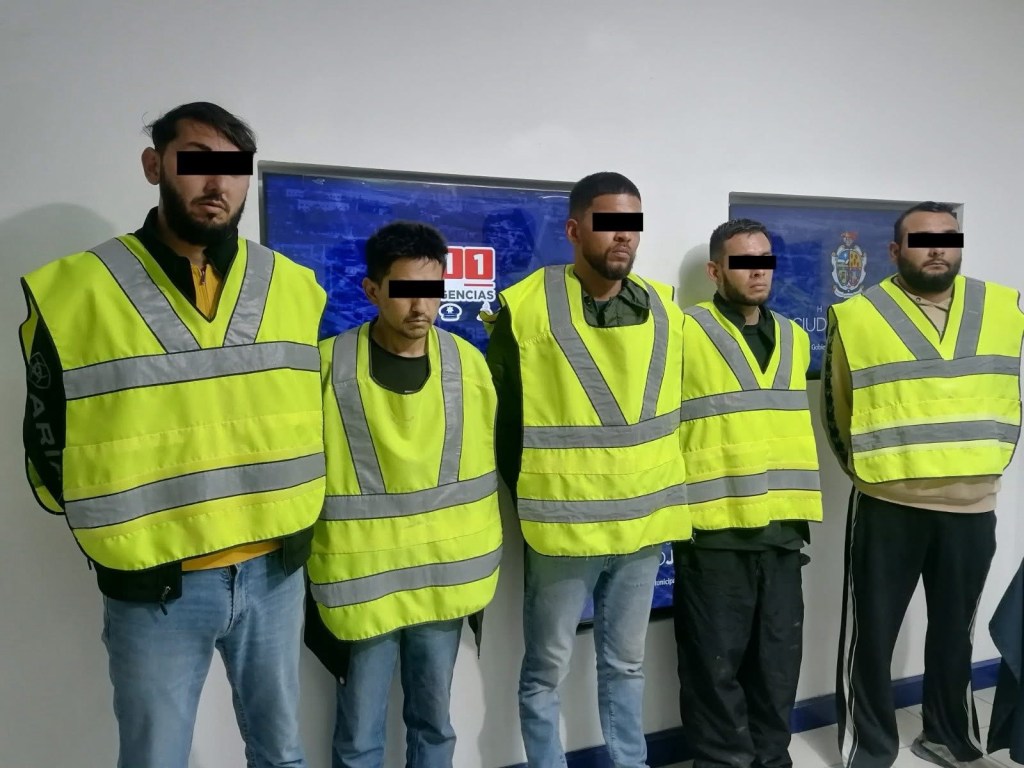 DETENCIÓN DE CINCO SUJETOS TRAS REPORTE DE&nbsp;DISPAROS