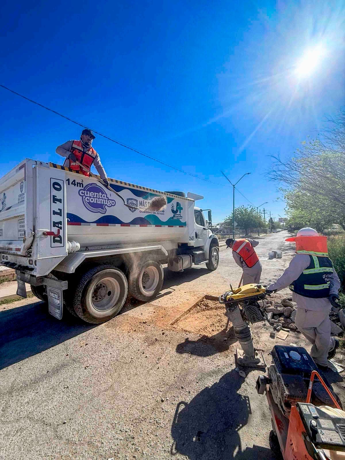 JMAS REPARA BACHES EN DIECISÉIS CALLES DE LA COLONIA SATÉLITE