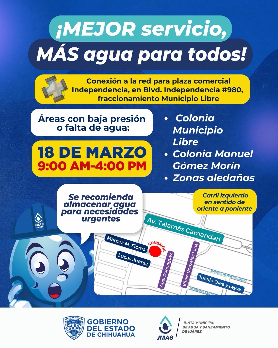 JMAS CONECTARÁ NUEVA PLAZA COMERCIAL A RED DE AGUA ESTE MIÉRCOLES&nbsp;PRÓXIMO