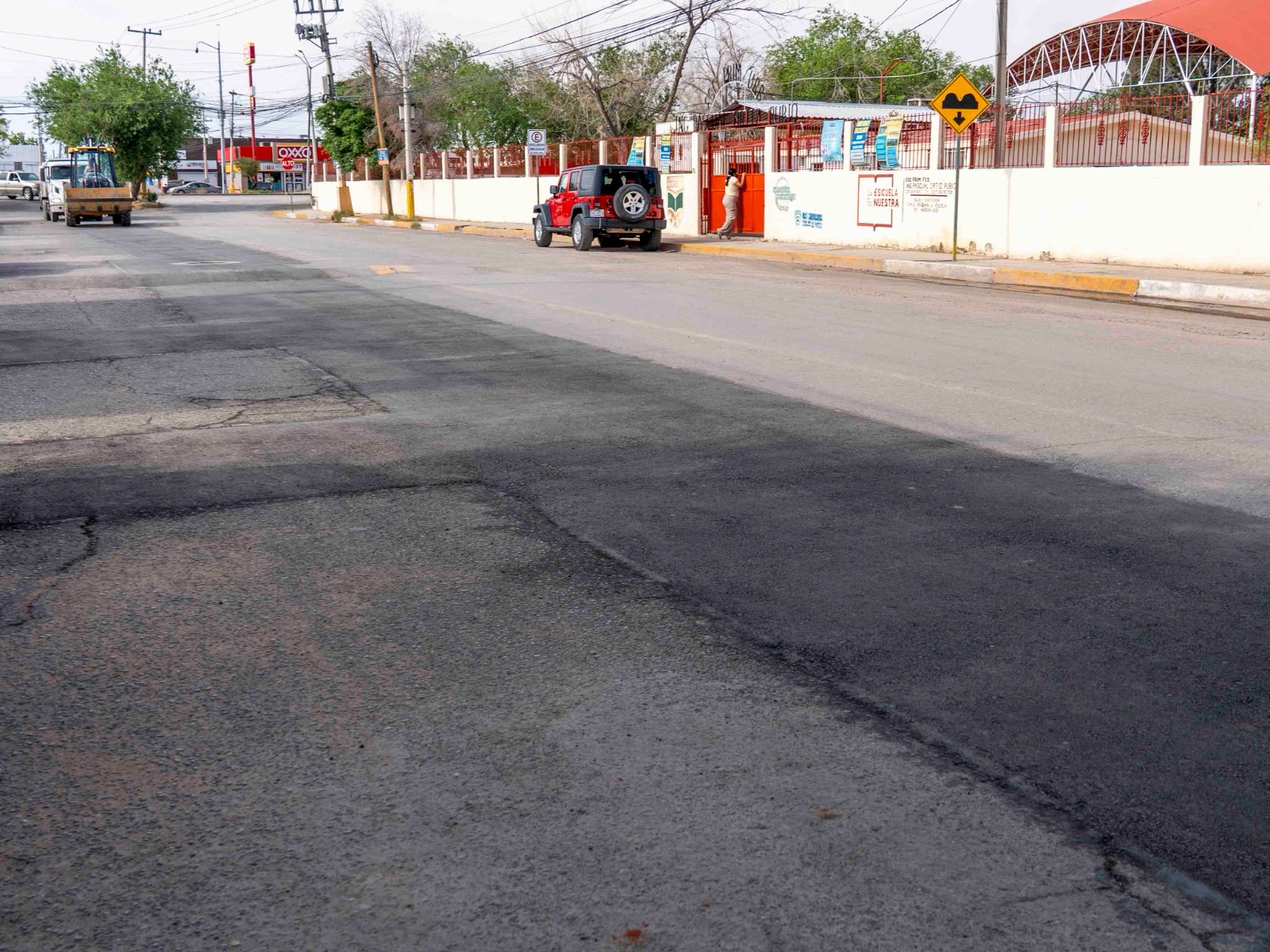 SIN TRÁFICO FRENTE A LA PRIMARIA POR CIERRE DE OBRAS DE DRENAJE