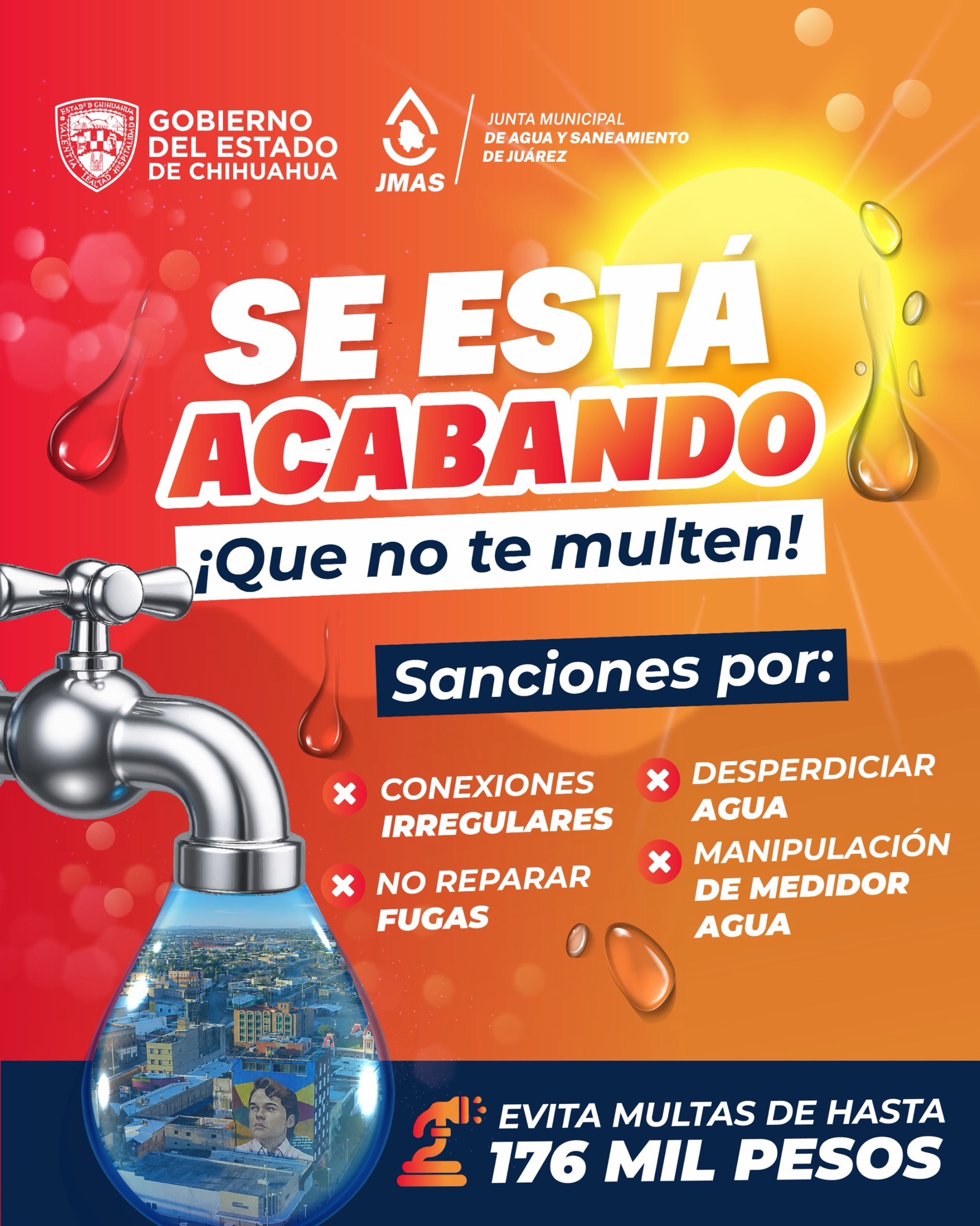¡AGUAS! MULTAS DE HASTA 176 MIL PESOS POR&nbsp;DESPERDICIAR