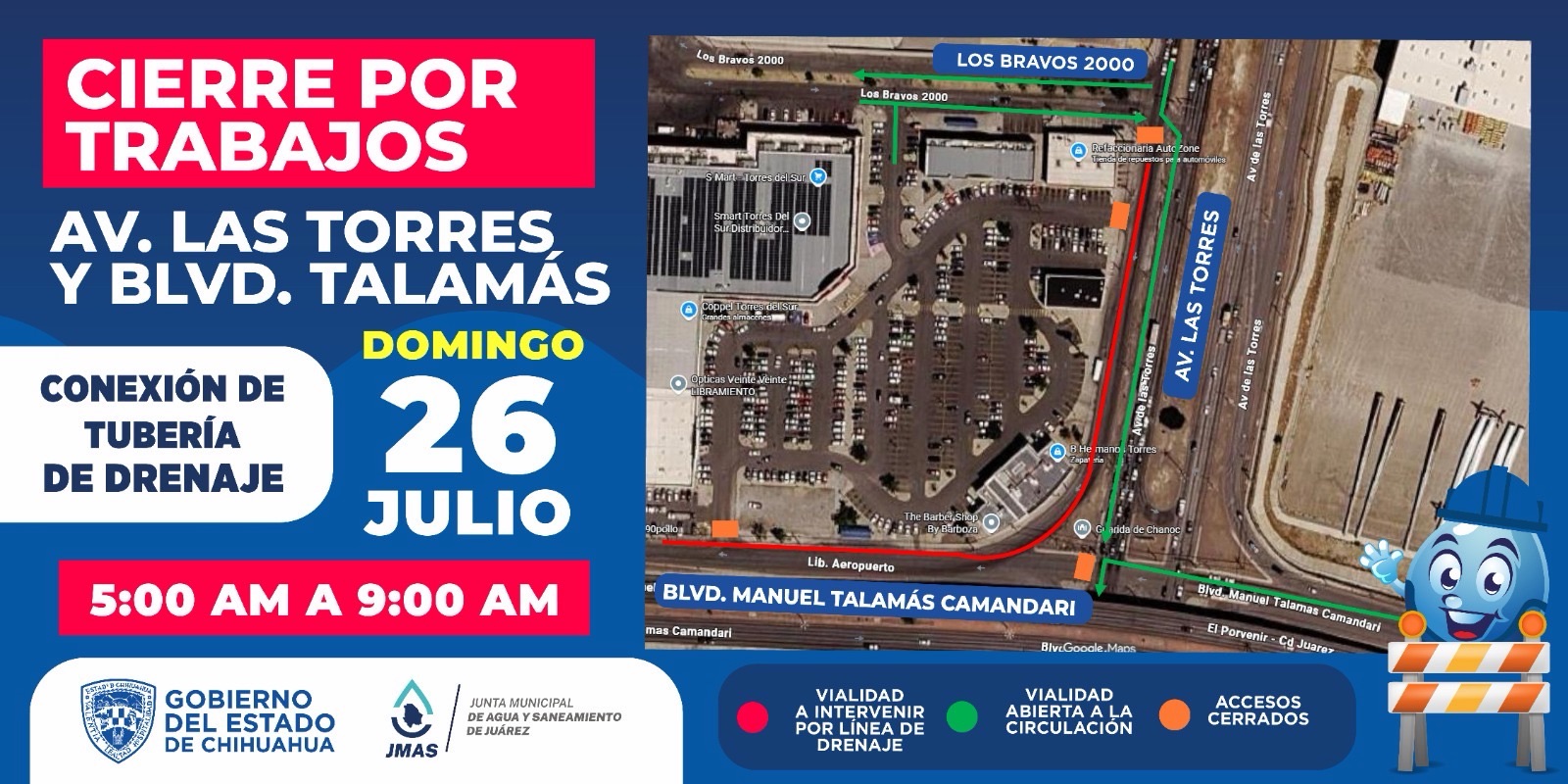 JMAS ANUNCIA CONEXIÓN DE TUBERÍA ESTE DOMINGO