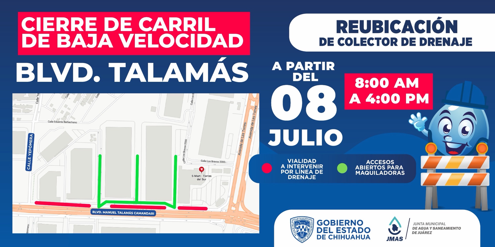 JMAS INICIARÁ OBRAS EN TALAMÁS DESDE EL 8 DE&nbsp;JULIO