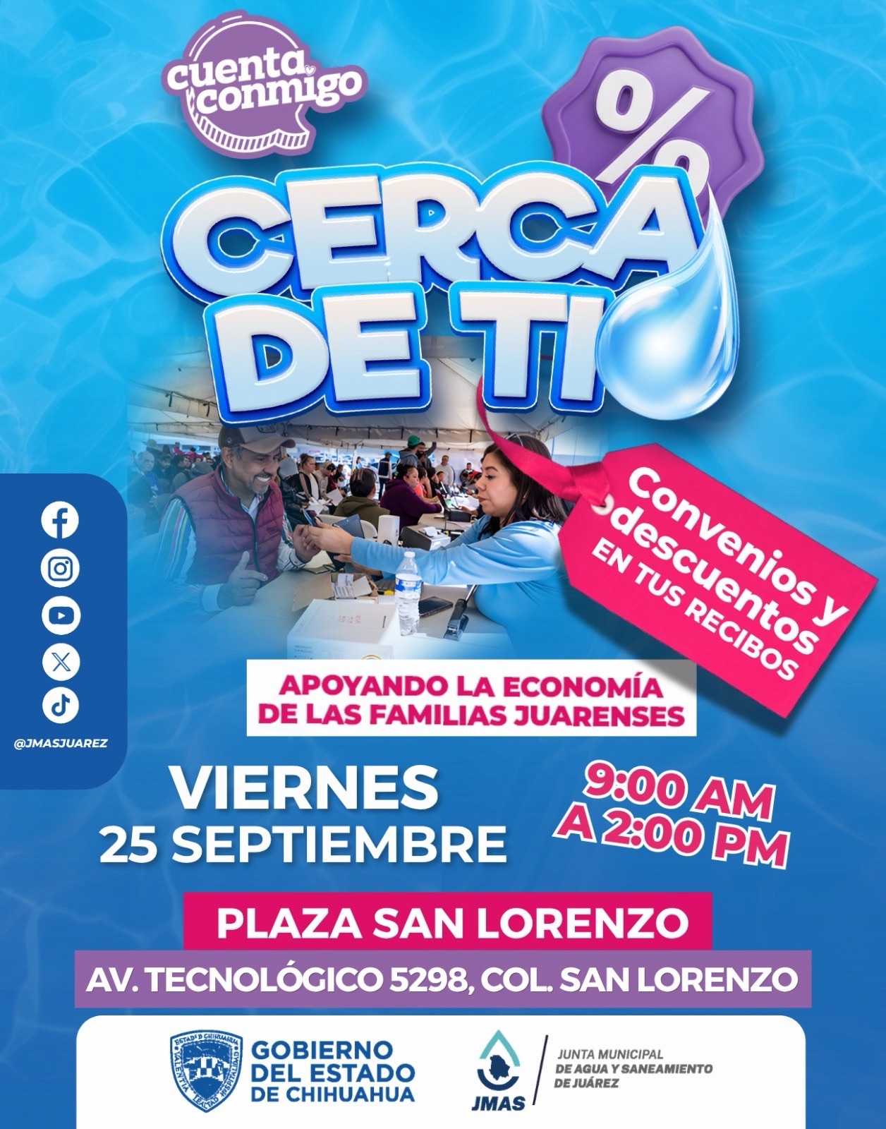 ¿TIENES ADEUDO DE AGUA? JMAS LLEVARÁ DESCUENTOS HASTA PLAZA SAN&nbsp;LORENZO
